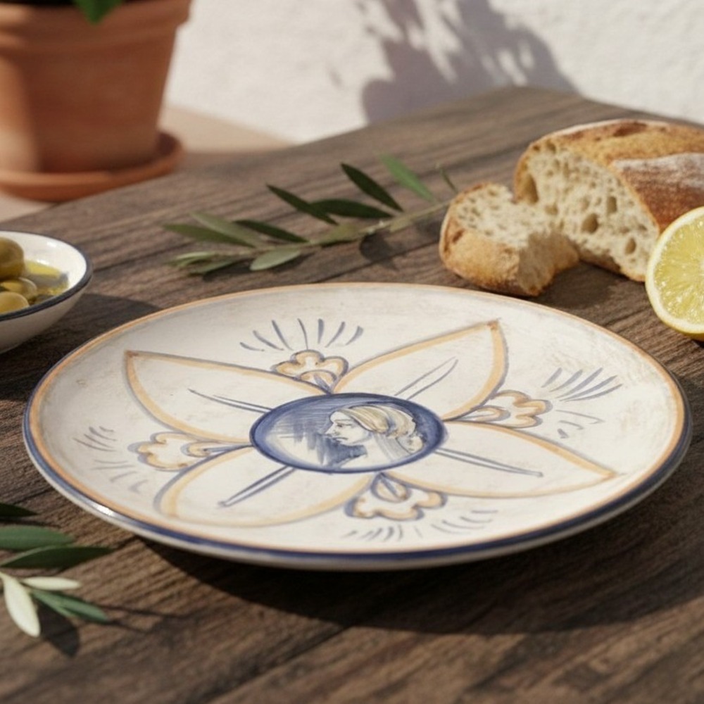 Marcucci Deruta Italian Majolica Renaissance Portrait Wall Dinner Plate
